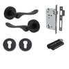 Iver Door Handle Stirling Round Rose Key/Key Matt Black Entrance Kit