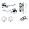 Iver Door Handle Stirling Round Rose Key/Key Polished Chrome Entrance Kit