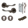 Iver Door Handle Stirling Round Rose Key/Thumb Signature Brass Entrance Kit