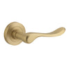 Iver Door Handle Stirling Round Rose Pair Brushed Brass