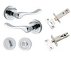 Iver Door Handle Stirling Round Rose Polished Chrome Privacy Kit