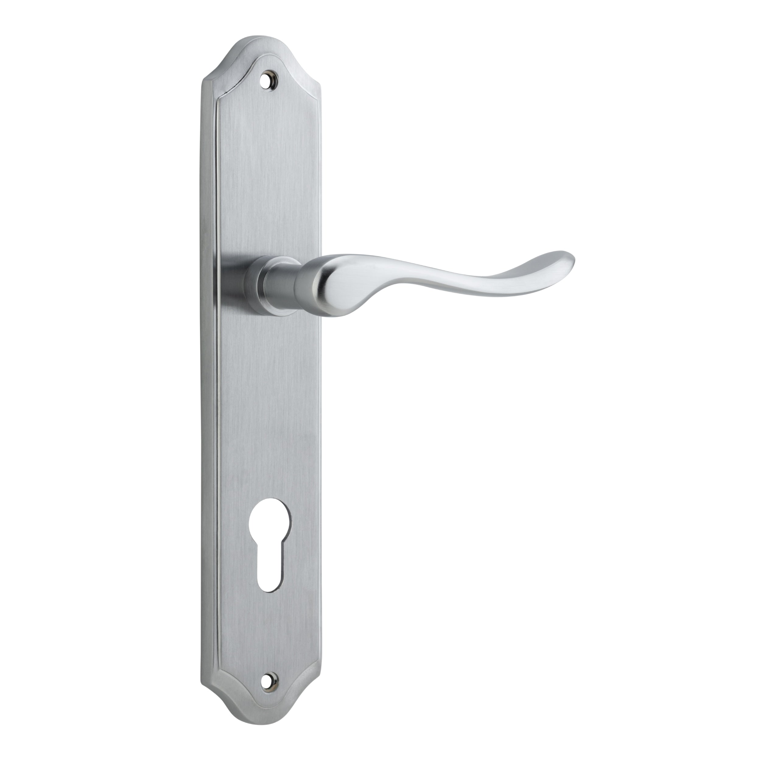 Iver Door Handle Stirling Shouldered Euro Pair Brushed Chrome