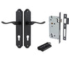 Iver Door Handle Stirling Shouldered Euro Pair Key/Key Matt Black Entrance Kit