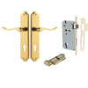 Iver Door Handle Stirling Shouldered Euro Pair Key/Thumb Polished Brass Entrance Kit