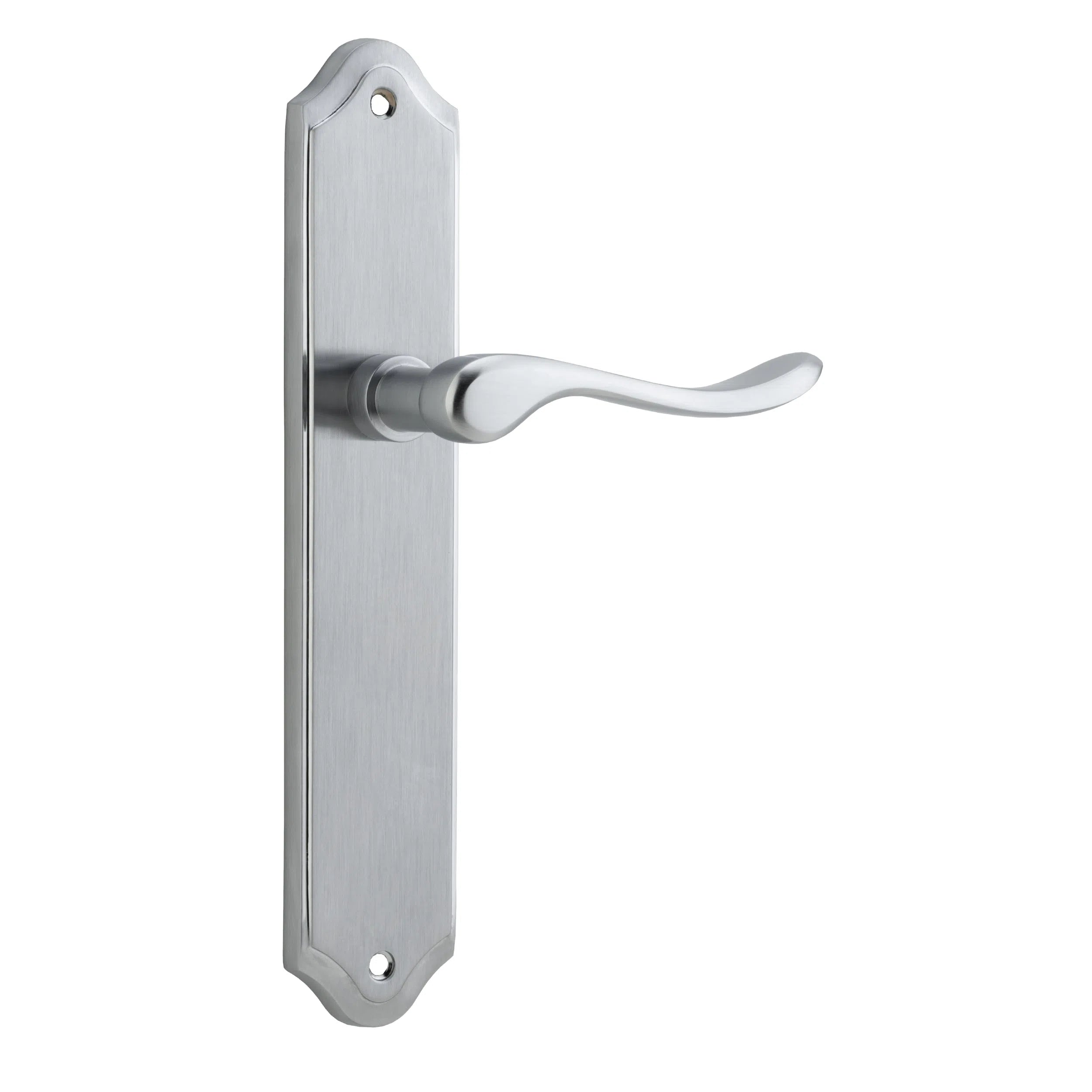 Iver Door Handle Stirling Shouldered Latch Pair Brushed Chrome