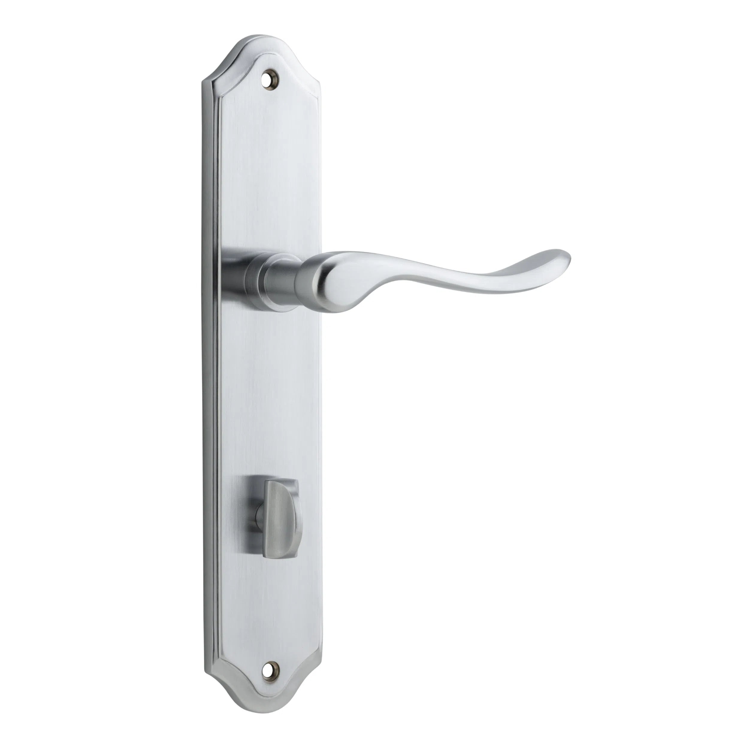 Iver Door Handle Stirling Shouldered Privacy Pair Brushed Chrome