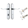 Iver Door Handle Stirling Shouldered Privacy Pair Polished Chrome Inbuilt Privacy Kit