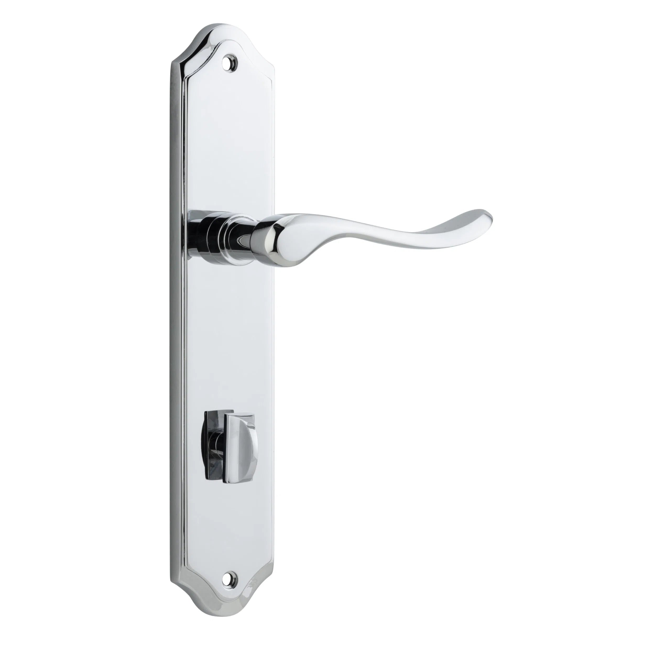 Iver Door Handle Stirling Shouldered Privacy Pair Polished Chrome