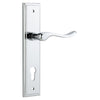 Iver Door Handle Stirling Stepped Euro Pair Polished Chrome