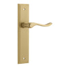 Iver Door Handle Stirling Stepped Latch Pair Brushed Brass