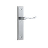 Iver Door Handle Stirling Stepped Latch Pair Brushed Chrome