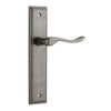 Iver Door Handle Stirling Stepped Latch Pair Distressed Nickel