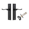 Iver Door Handle Stirling Stepped Latch Pair Matt Black Passage Kit