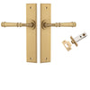 Iver Door Handle Verona Chamfered Brushed Brass Passage Kit