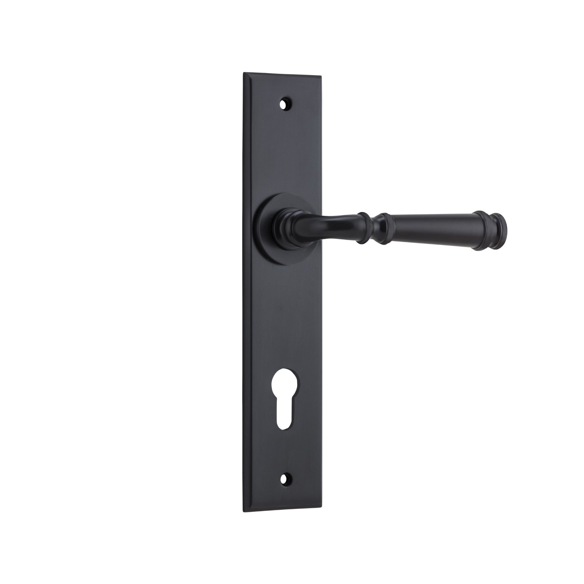 Iver Door Handle Verona Chamfered Euro Matt Black