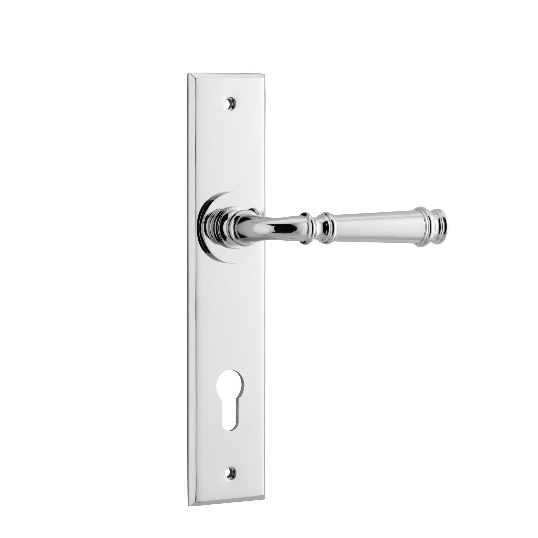 Iver Door Handle Verona Chamfered Euro Polished Chrome