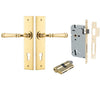 Iver Door Handle Verona Chamfered Key/Key Polished Brass Entrance Kit