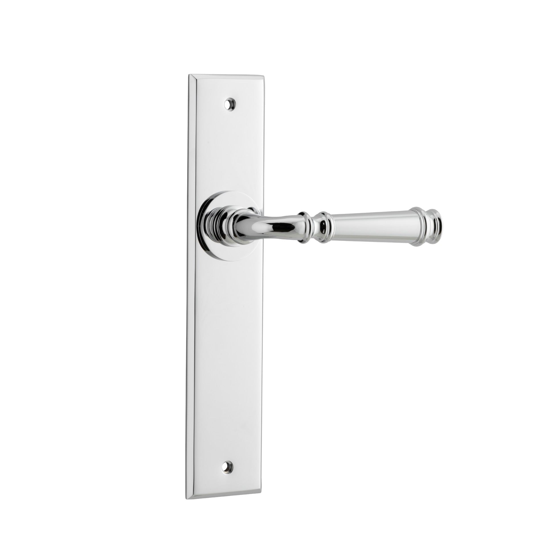 Iver Door Handle Verona Chamfered Latch Polished Chrome