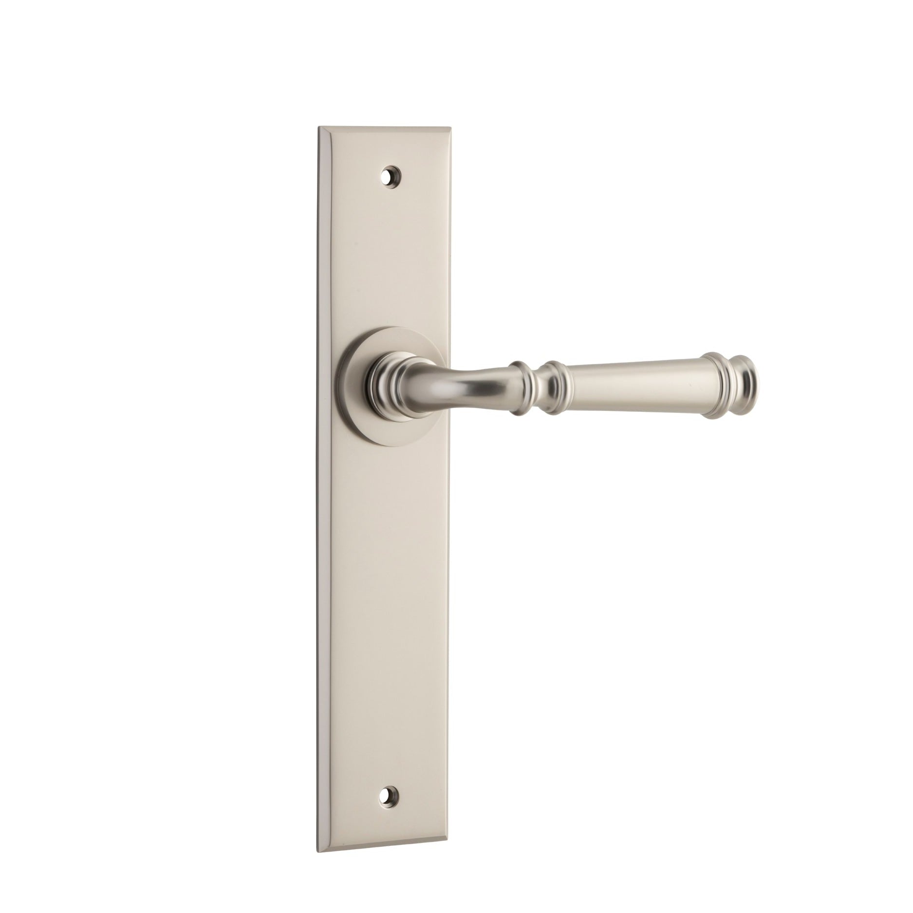 Iver Door Handle Verona Chamfered Latch Satin Nickel