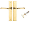 Iver Door Handle Verona Chamfered Polished Brass Passage Kit