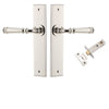 Iver Door Handle Verona Chamfered Polished Nickel Passage Kit