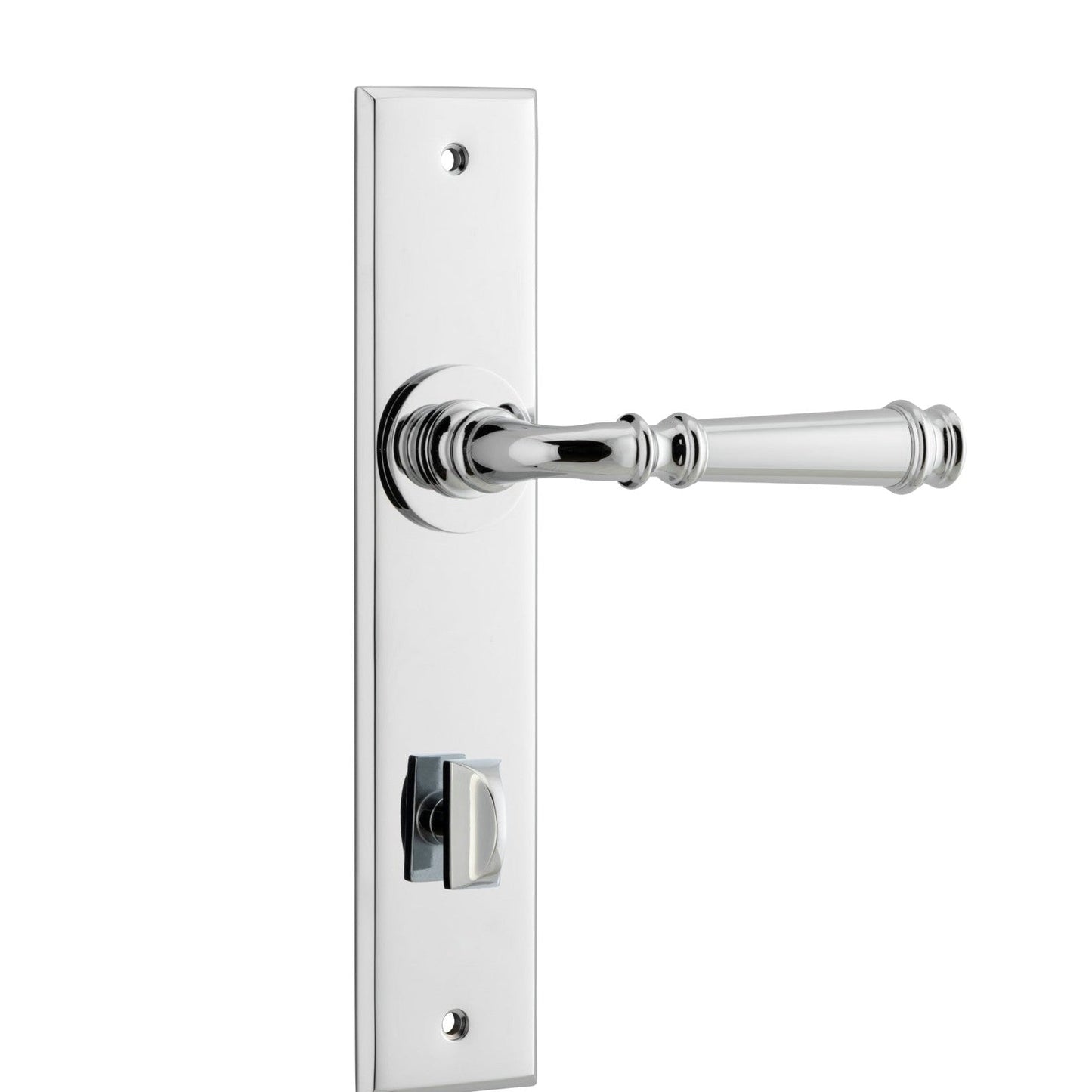Iver Door Handle Verona Chamfered Privacy Polished Chrome