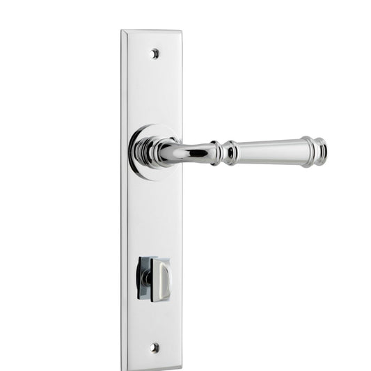 Iver Door Handle Verona Chamfered Privacy Polished Chrome