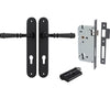 Iver Door Handle Verona Oval Euro Key/Key Matt Black Entrance Kit