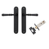 Iver Door Handle Verona Oval Latch Matt Black Passage Kit