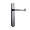 Iver Door Handle Verona Oval Latch Pair Brushed Chrome