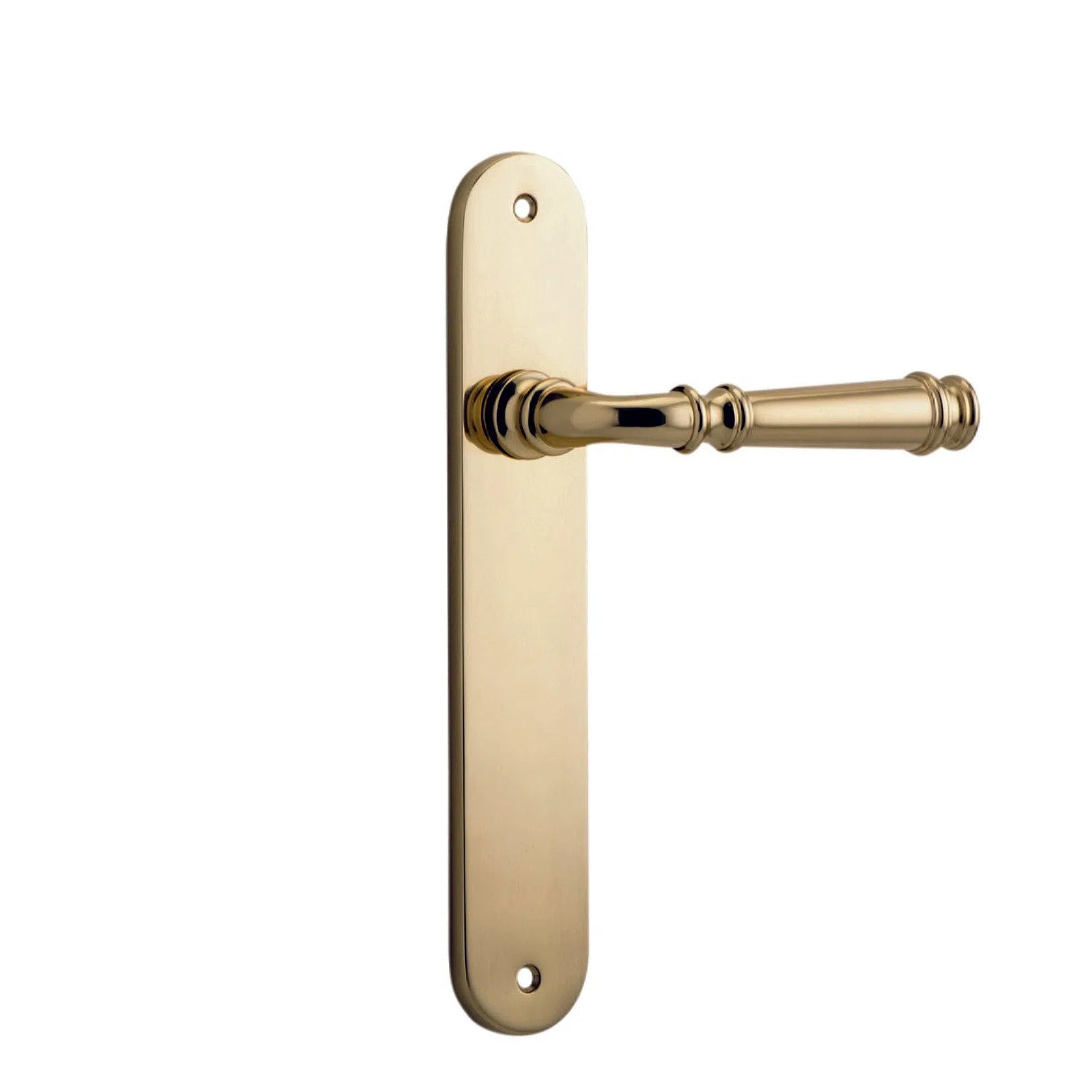 Iver Door Handle Verona Oval Latch Pair Polished Brass