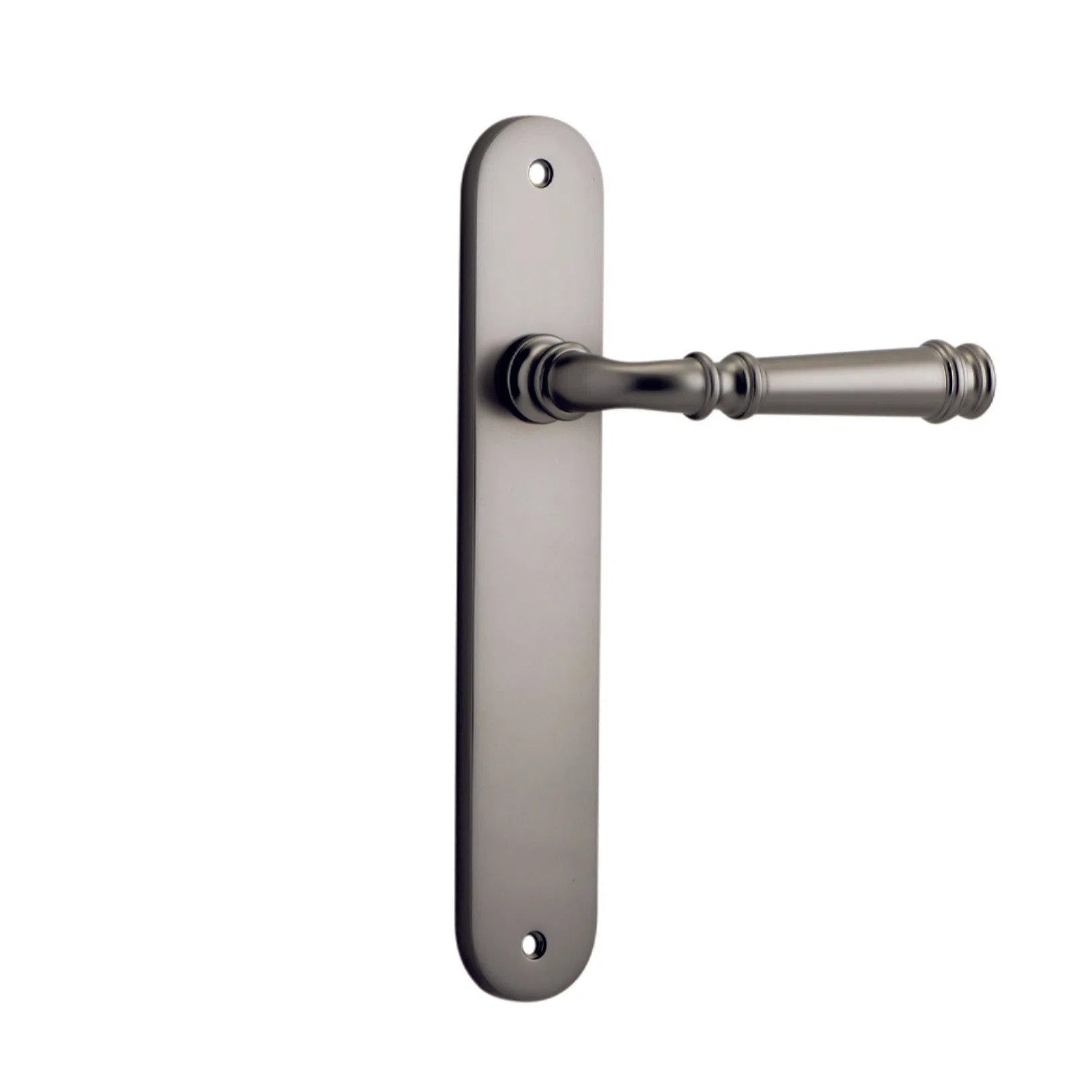 Iver Door Handle Verona Oval Latch Pair Satin Nickel