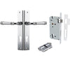 Iver Door Handle Verona Rectangular Euro Key/Key Polished Chrome Entrance Kit