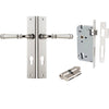 Iver Door Handle Verona Rectangular Euro Key/Key Polished Nickel Entrance Kit