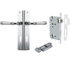 Iver Door Handle Verona Rectangular Euro Key/Thumb Polished Chrome Entrance Kit