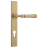 Iver Door Handle Verona Rectangular Euro Pair Brushed Brass