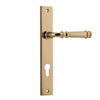 Iver Door Handle Verona Rectangular Euro Pair Polished Brass