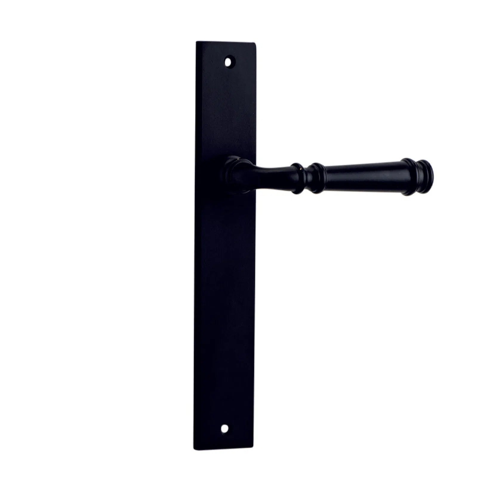 Iver Door Handle Verona Rectangular Latch Pair Matt Black