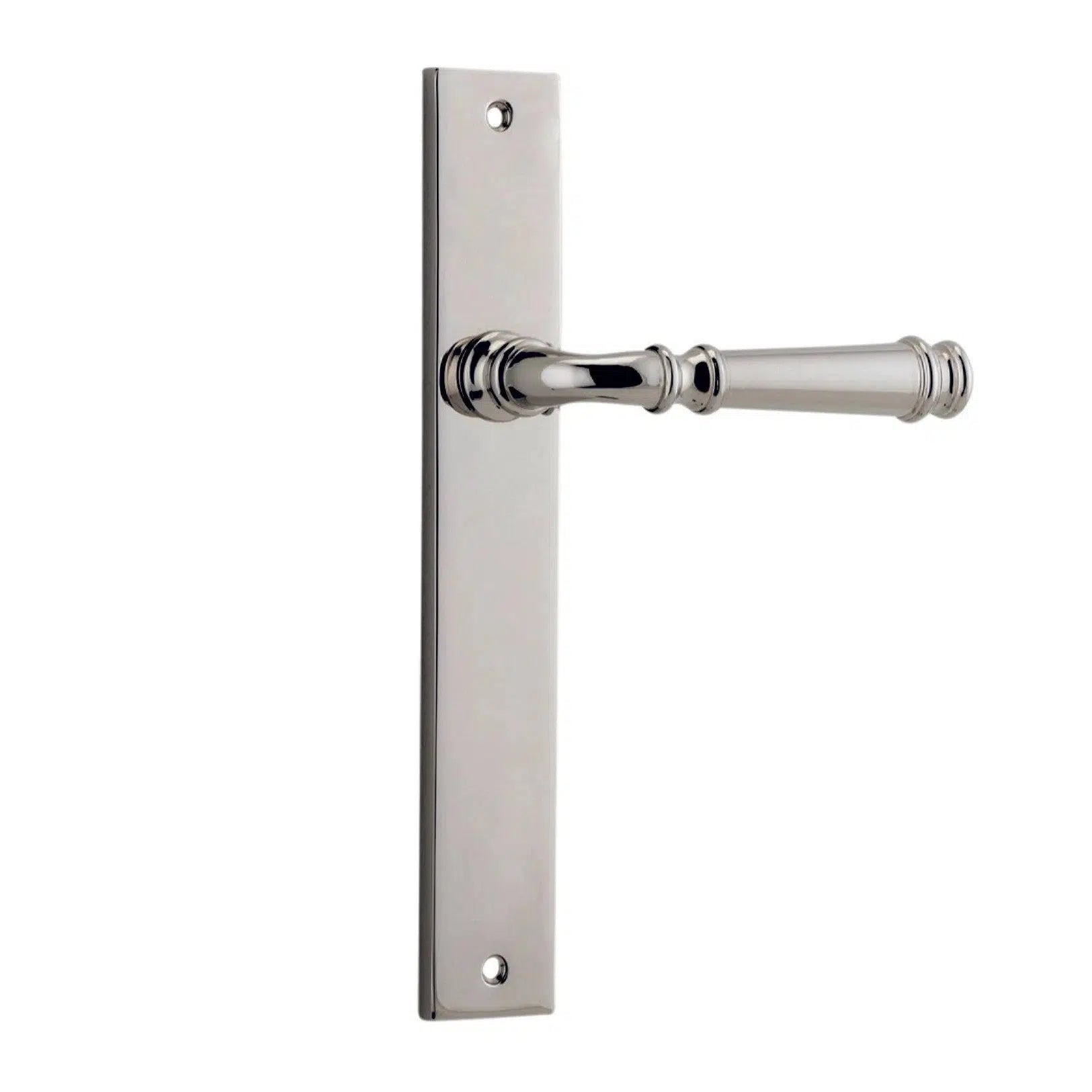 Iver Door Handle Verona Rectangular Latch Pair Polished Nickel