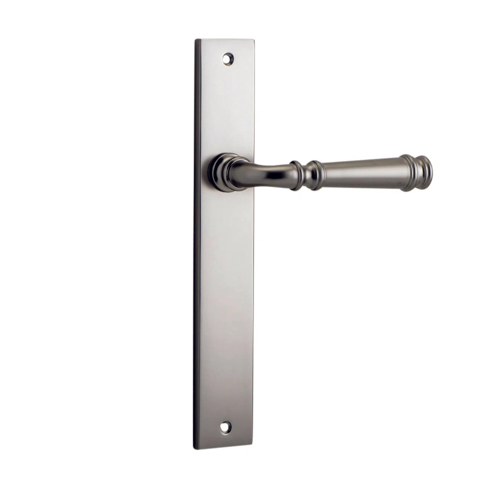 Iver Door Handle Verona Rectangular Latch Pair Satin Nickel