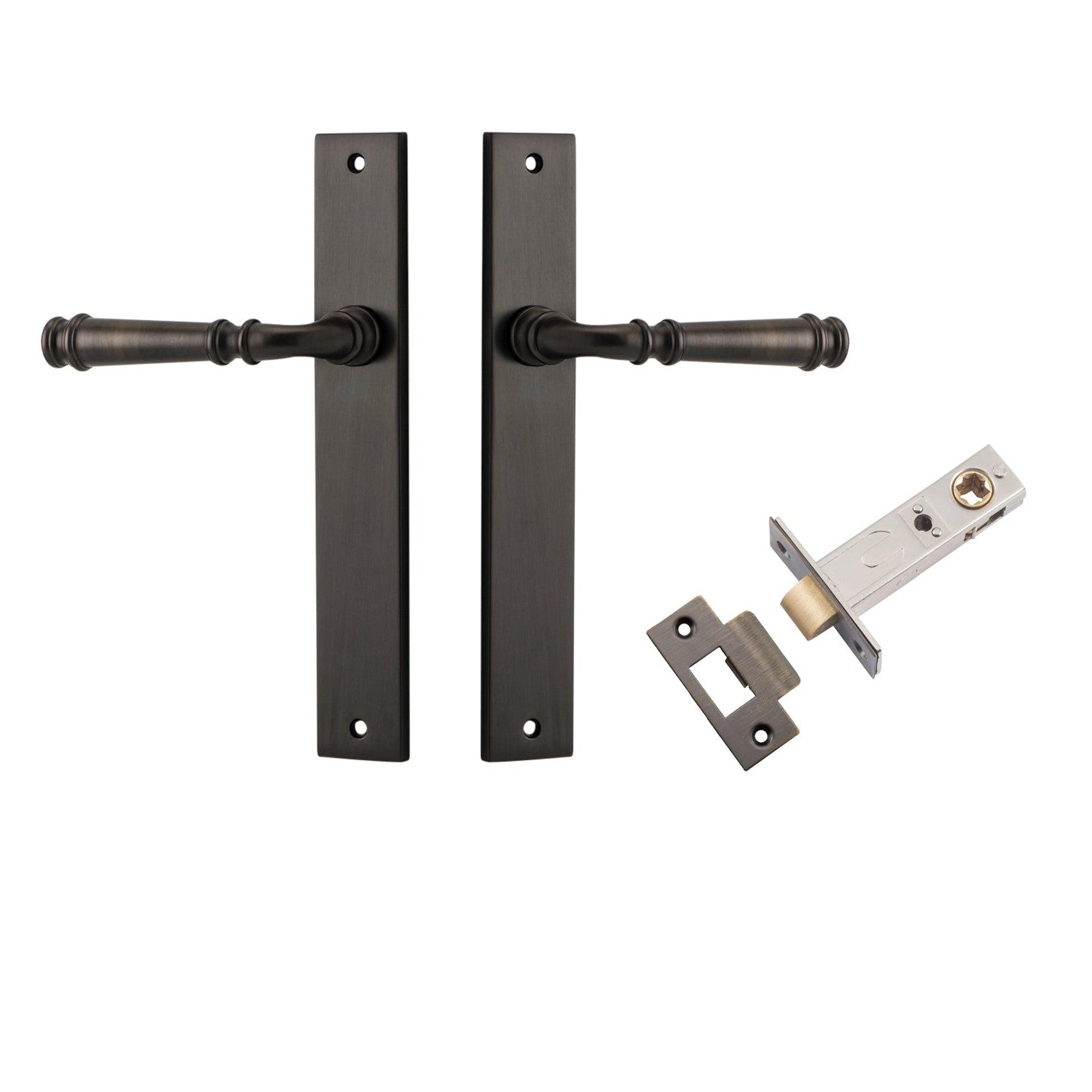 Iver Door Handle Verona Rectangular Latch Signature Brass Passage Kit