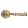 Iver Door Handle Verona Round Rose Pair Brushed Brass