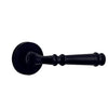 Iver Door Handle Verona Round Rose Pair Matt Black