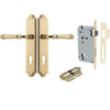 Iver Door Handle Verona Shouldered Euro Key/Key Polished Brass Entrance Kit