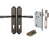 Iver Door Handle Verona Shouldered Euro Key/Key Signature Brass Entrance Kit