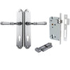 Iver Door Handle Verona Shouldered Euro Key/Thumb Brushed Chrome Entrance Kit