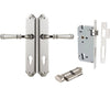 Iver Door Handle Verona Shouldered Euro Key/Thumb Polished Nickel Entrance Kit