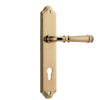 Iver Door Handle Verona Shouldered Euro Pair Polished Brass