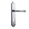 Iver Door Handle Verona Shouldered Euro Pair Polished Chrome