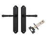 Iver Door Handle Verona Shouldered Latch Matt Black Passage Kit